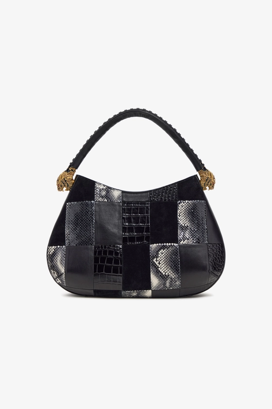 Sac à Bandoulière Patchwork | Noir | Femme | Roberto Cavalli FR