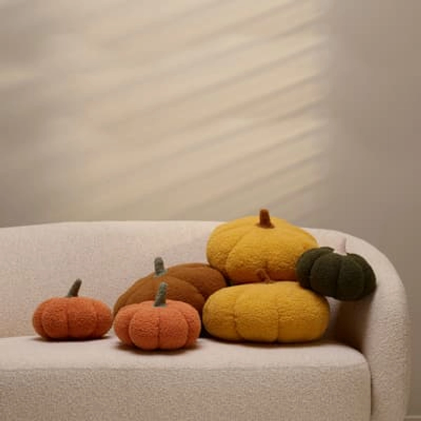 PUMPKIN Coussin vert H 15 cm - Ø 20 cm | CASA