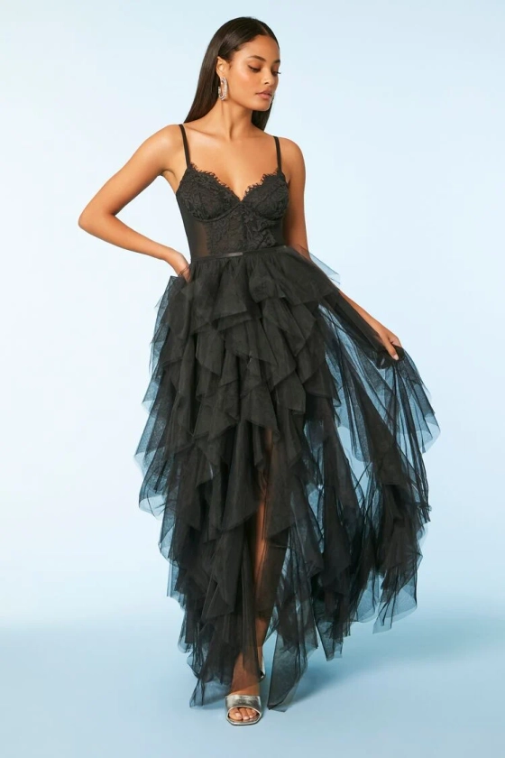 Lace Mini Dress & Tulle Maxi Skirt Set | Forever 21