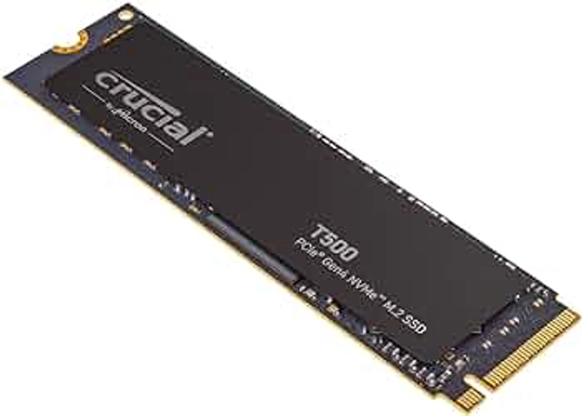 Crucial T500 SSD 2TB PCIe Gen4 NVMe M.2 SSD Interno Gaming, Hasta 7400MB/s, Compatible con Ordenador Portátil y de Sobremesa, Disco Duro SSD, Microsoft DirectStorage - CT2000T500SSD8
