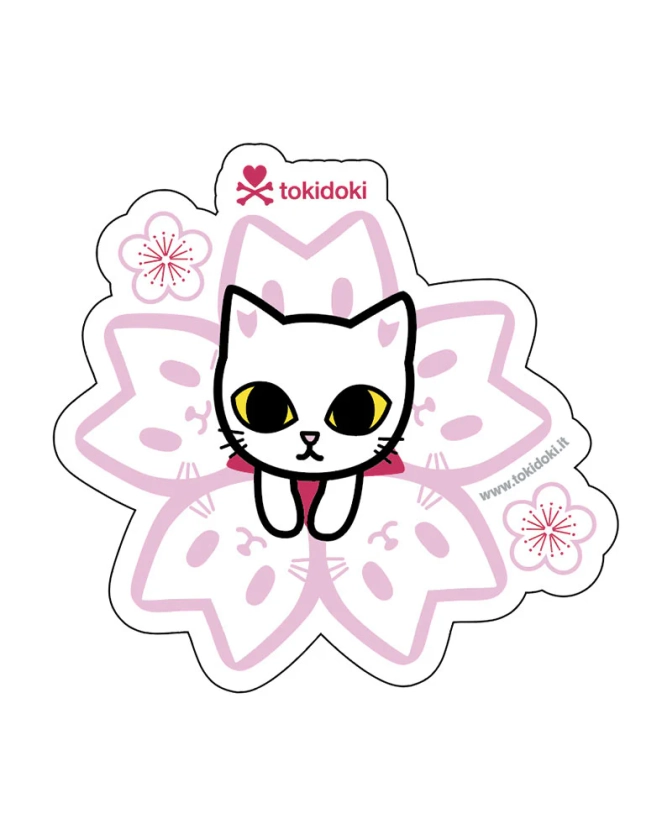 Sakura Cat Die Cut Sticker