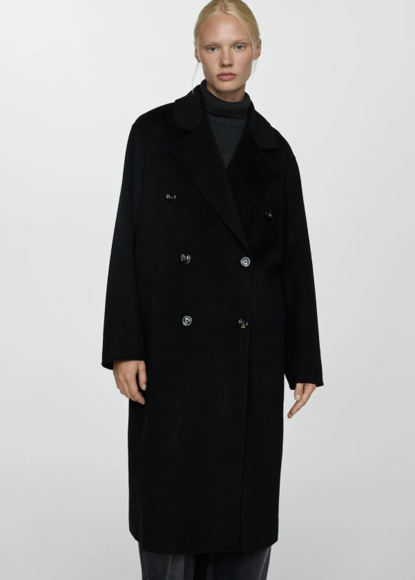 Handmade oversized wool coat - Women | MANGO United Kingdom