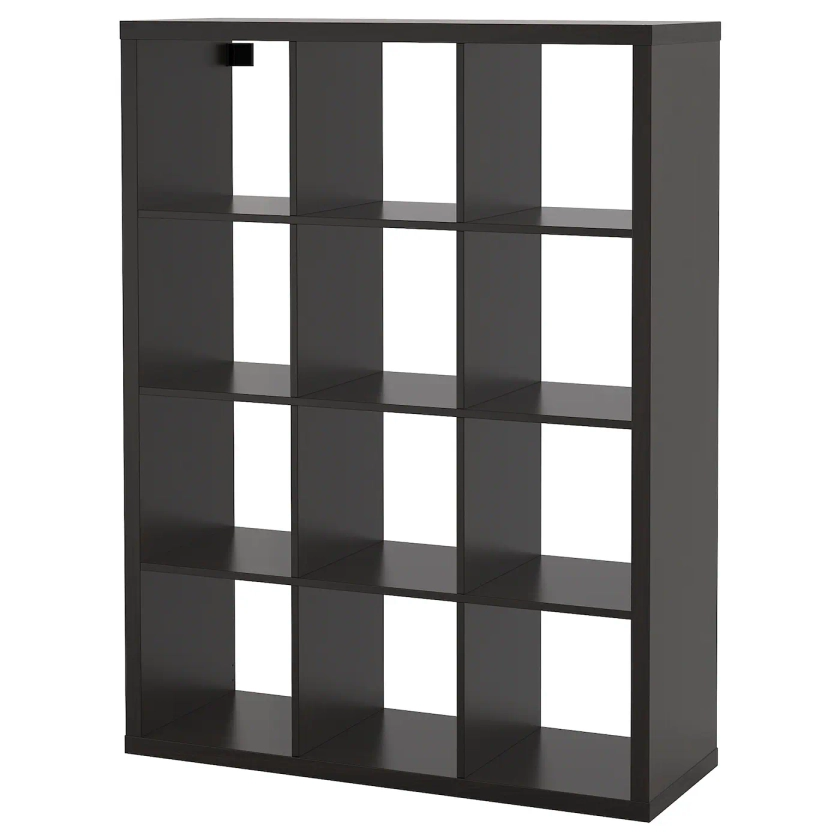 KALLAX Shelf unit, black-brown, 44 1/8x57 7/8" - IKEA