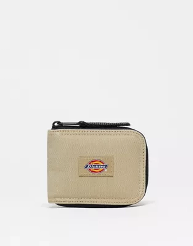 Dickies duck canvas zip around wallet in sand