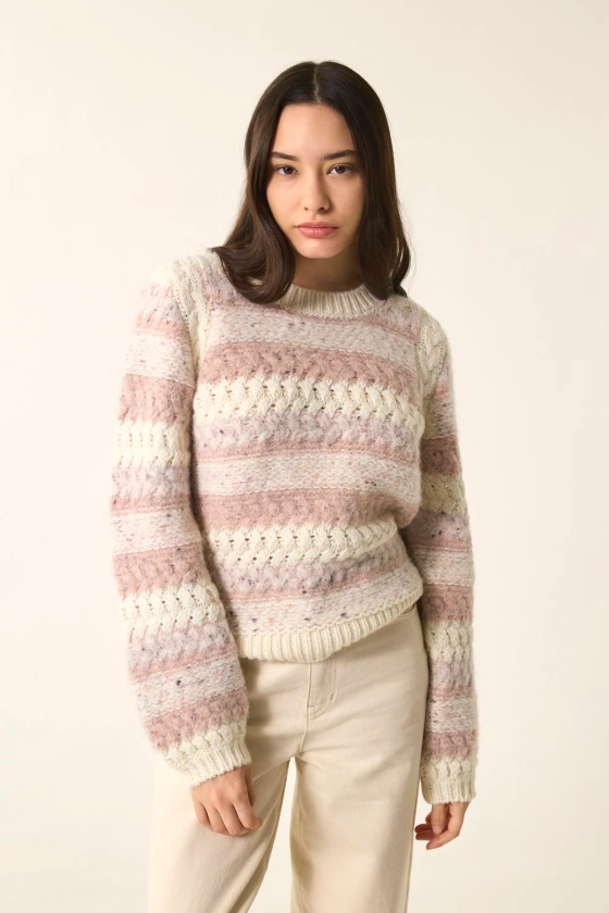 Pull Delou Creme/Poudre