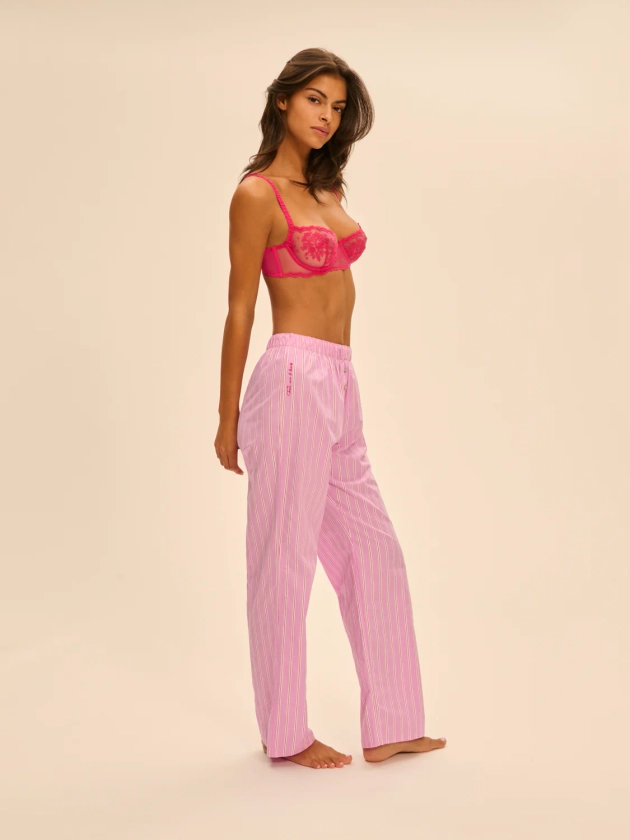 Pantalon - Rayures Rose