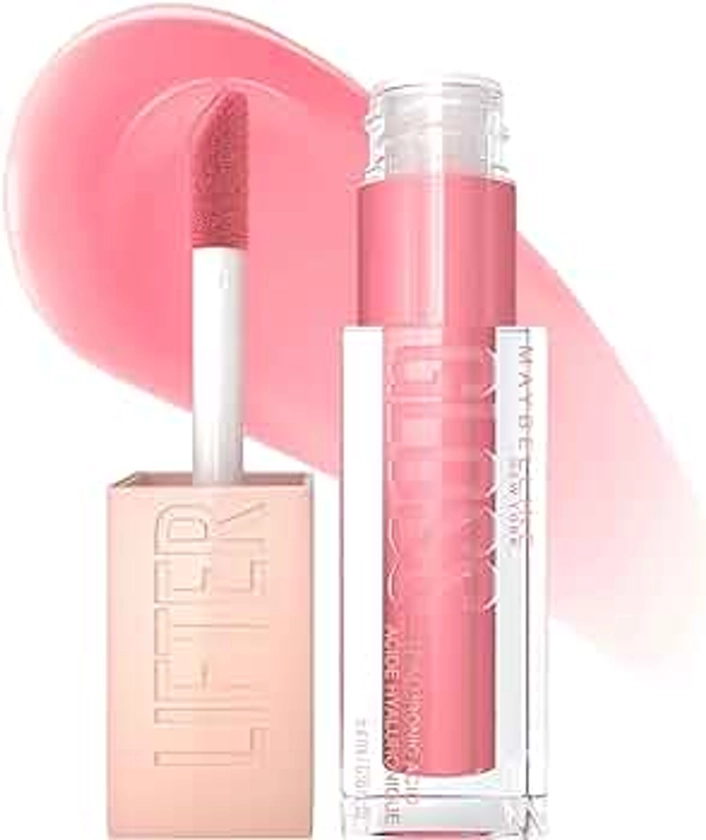 Maybelline New York Lifter Gloss Hydrating Lip Gloss with Hyaluronic Acid, Gummy Bear, Sheer Light Pink, 1 Count