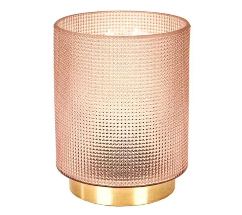 Lampe à Poser Design Embossé "lounge" 15cm Rose - Lampe à poser BUT