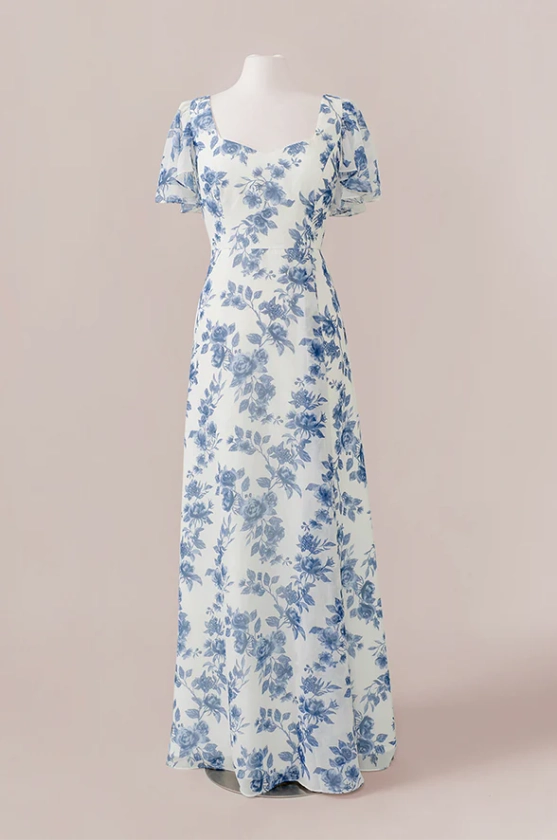 Madeline Convertible Chiffon Floral Print Dress
