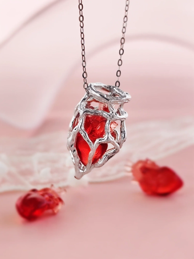 Jacks Heart Cage Necklace