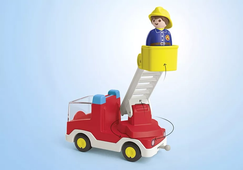 Junior : Camion de pompier avec échelle pivotante - 71683 | PLAYMOBIL®