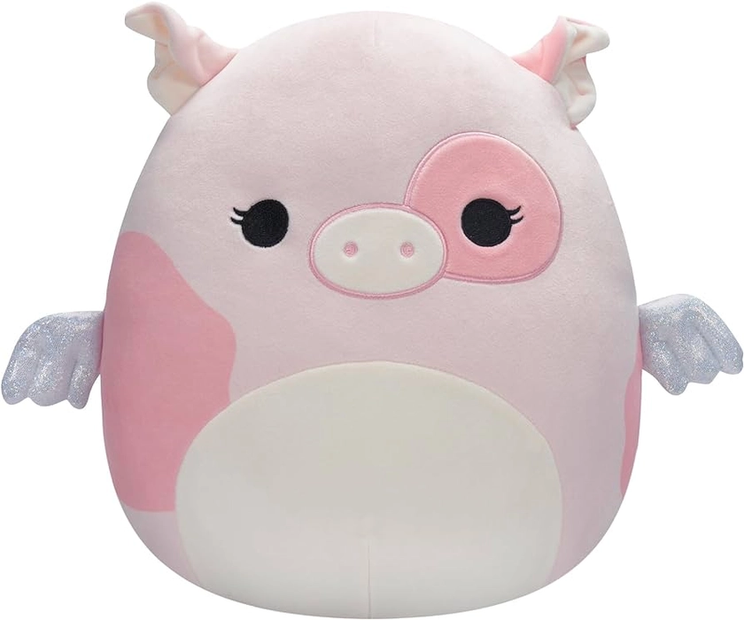 Squishmallows Original 12-Inch - Peety the Pink Spotted Pig with Wings