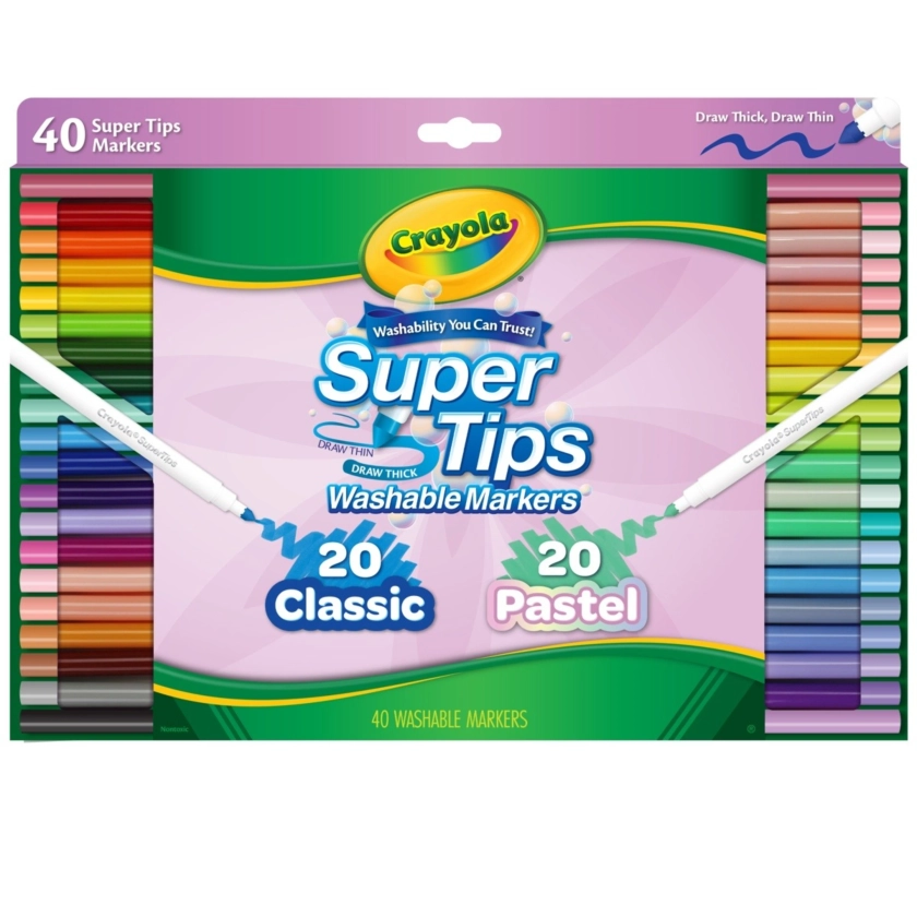 40 Pack Crayola SuperTips Washable Markers