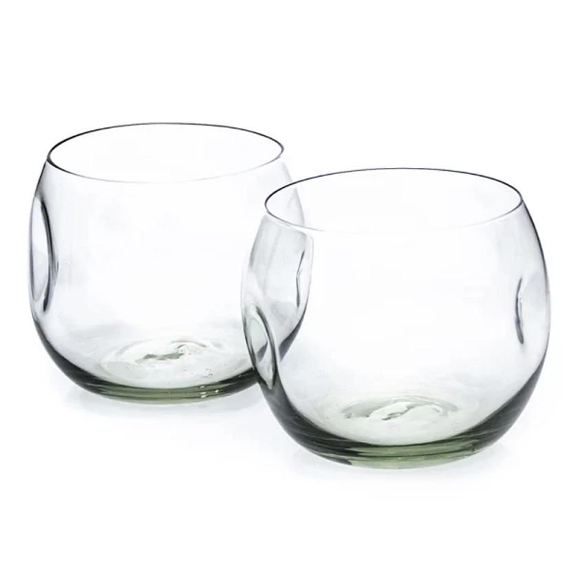 Ngwenya Glass Indented Nelson Organic Tumblers, Set of 4