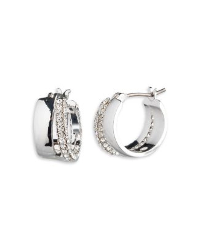 Ralph Lauren Pavé Split Hoop Earrings in Silver Tone | Bloomingdale's Jewelry & Accessories Jewelry Earrings 