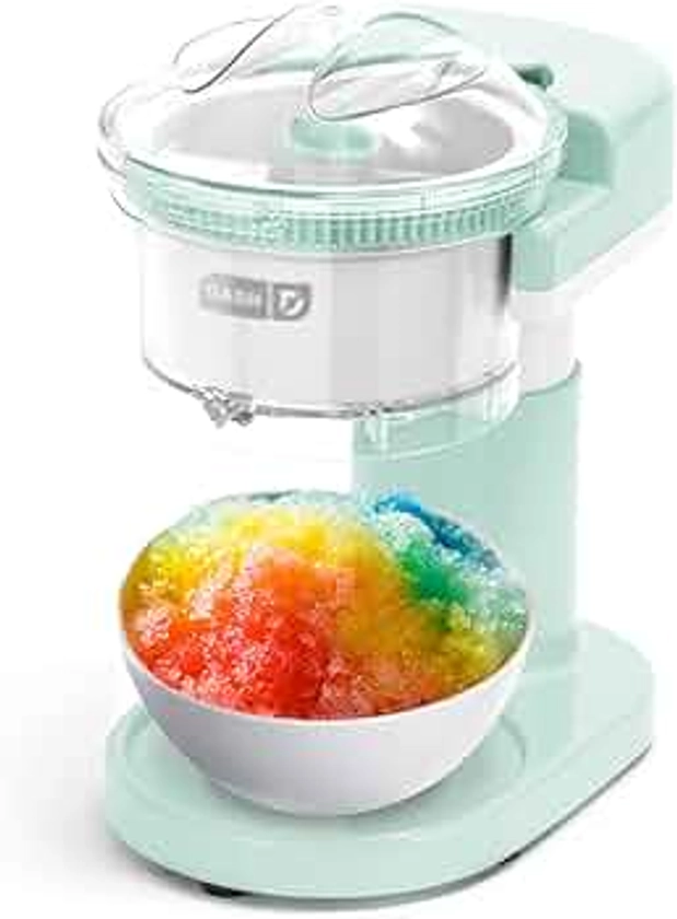 DASH Shaved Ice Maker and Slushie Machine (Aqua): Multi-Purpose Ice Shaver Machine for Homemade Shaved Ice, Snow Cones, Slushies, Cocktails & More with Stainless Steel Blades, Easy to Clean and Store