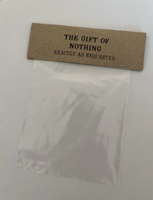 The Gift of Nothing - Bag of Nothing - Novelty Gift - Joke Present - Secret Santa Gift - Stocking Filler - Joke Birthday Gift