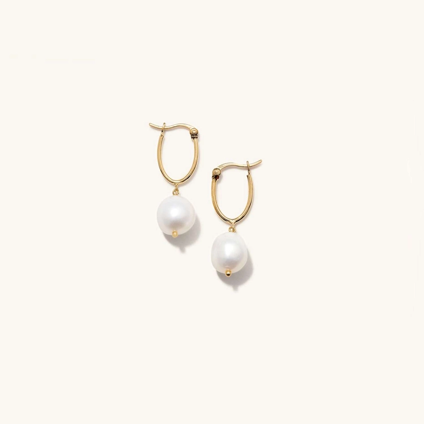 MEJURI | Organic Pearl Hoops