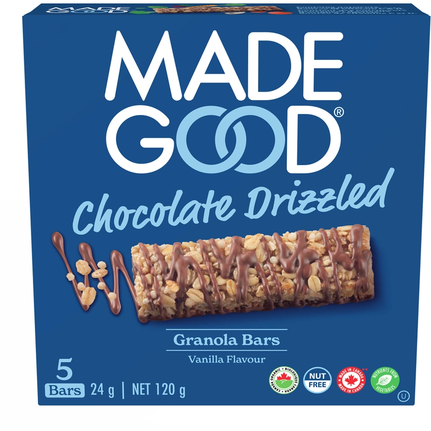 Made Good Chocolate Drizzled Vanilla Granola Bars - 120 g | Real Canadian Superstore