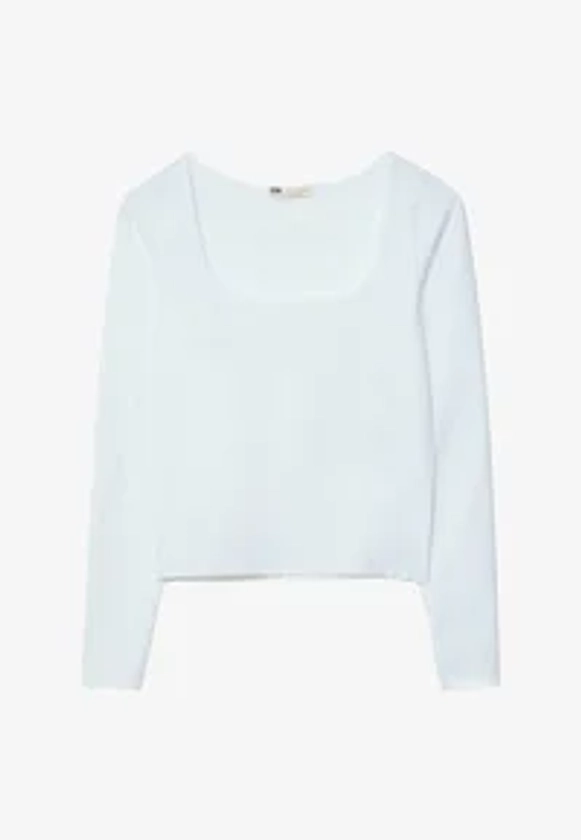 Stradivarius Langarmshirt - white/weiß - Zalando.de