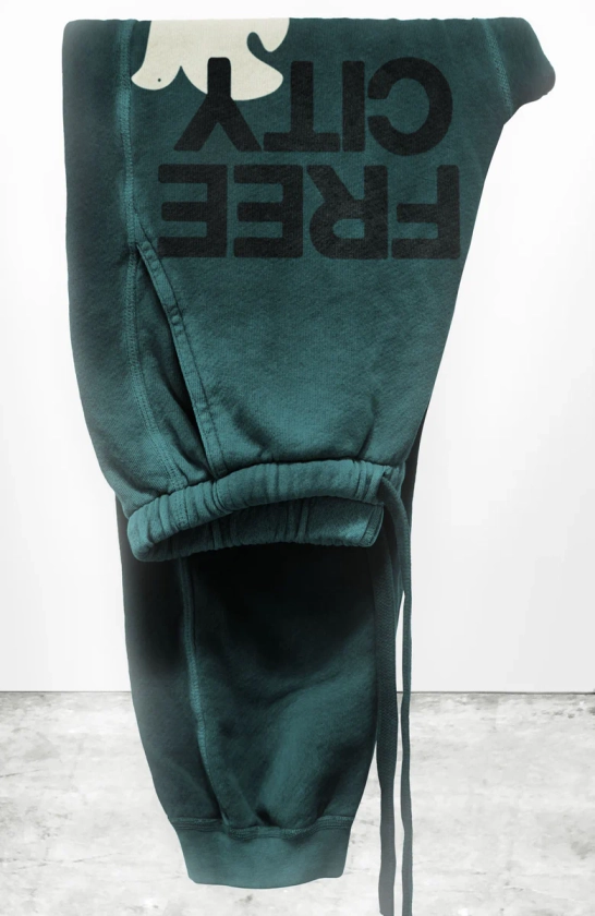 FREECITYLARGE SUNFADES pocket sweatpant - GREENSHROOMS