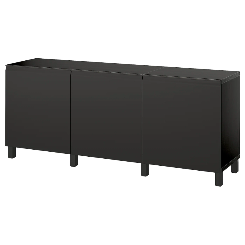 BESTÅ Combinaison rangement portes - brun noir/Hammarsmed/Stubbarp anthracite - IKEA Belgique