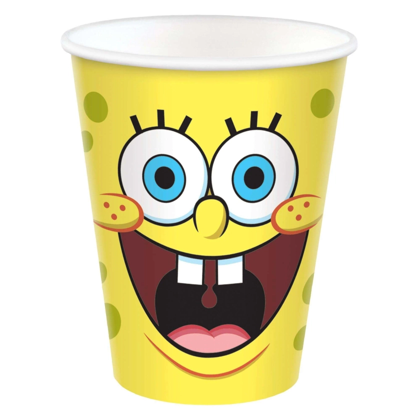 SpongeBob SquarePants Paper Cups, 9 Oz, 8 Count | Party Supplies