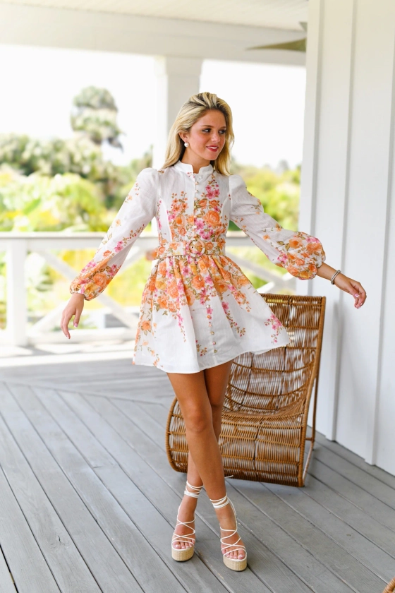 Joanie Floral Print Mini Dress - Floral Multi