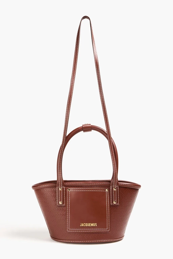 Le Petit Panier textured-leather tote - brown - One Size