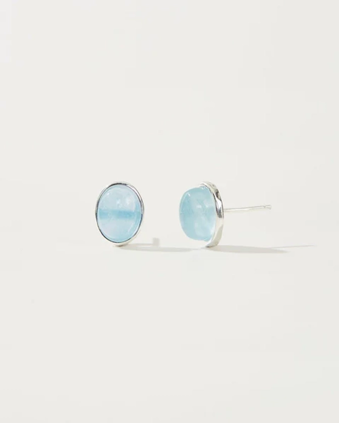 Aquamarine Stud Earrings