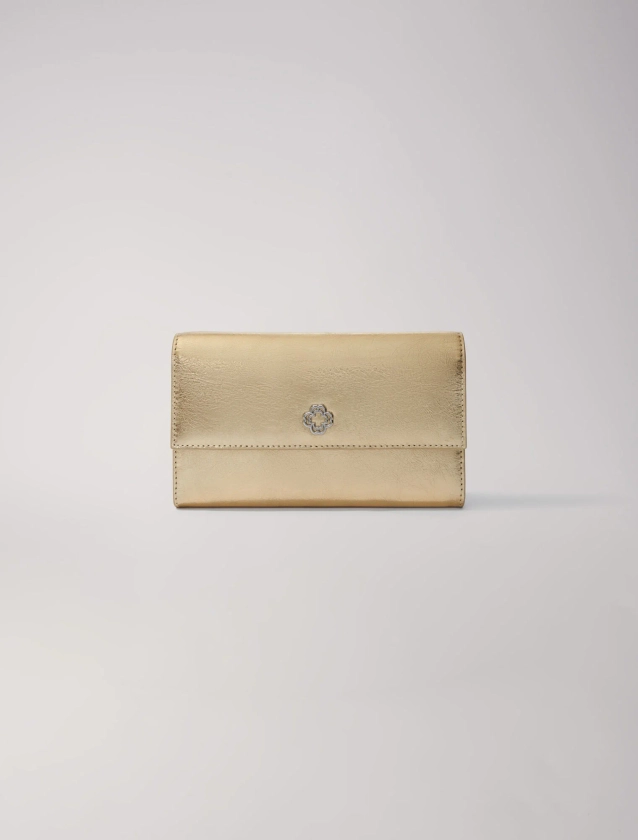 Pochette à chaîne en cuir - Pochettes | Maje