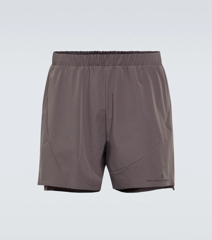 x Post Archive Faction running shorts in grey - On | Mytheresa