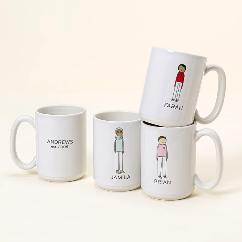 Uncommon goods Personalized Family Mugs