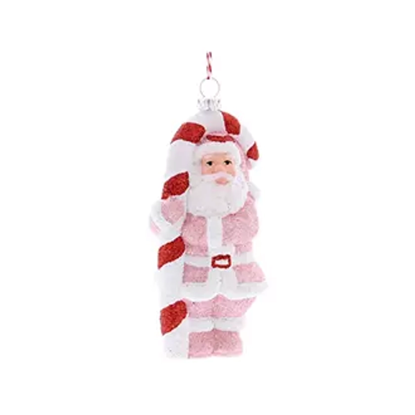 FESTIVE PRODUCTIONS Candy Cane Santa Claus Tree Decoration - Pink