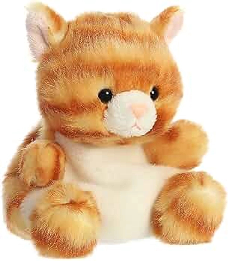 Aurora® Adorable Palm Pals™ Meow Kitty™ Stuffed Animal - Pocket-Sized Play - Collectable Fun - Orange 5 Inches