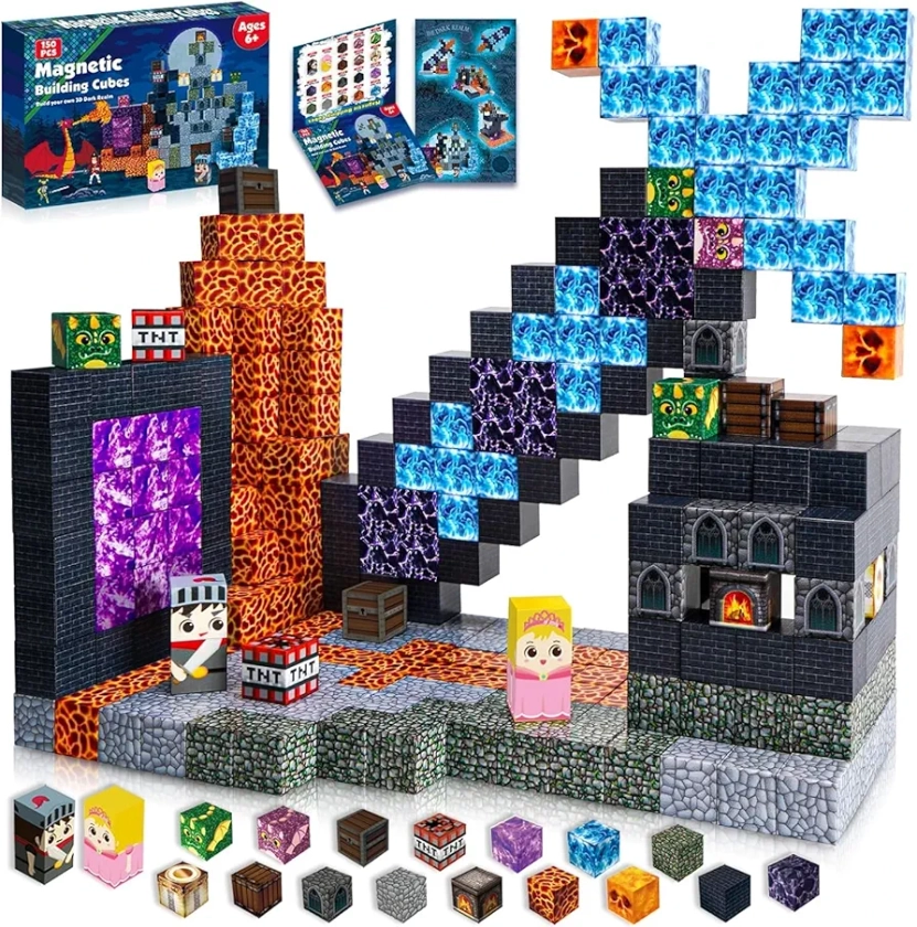 Goody King Magnetic Building Blocks - 150 Pcs Magnetic Building Blocks Toys Set, Magnet Classroom Essential Toddler Toy for Boys and Girls Christmas Birthday Gifts Ages 3-4, 4-5 6-8 : Amazon.co.uk: Toys & Games