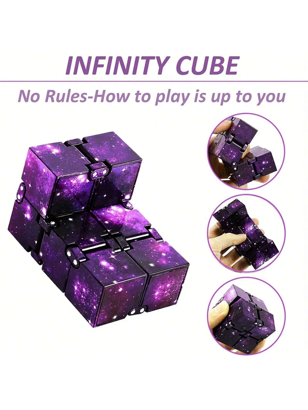 Infinity Cube Fidget Toys, Galaxy Space Fidget Cube Toys, Fidget Blocks For Stress Relieving, Killing Time Fidget Cube