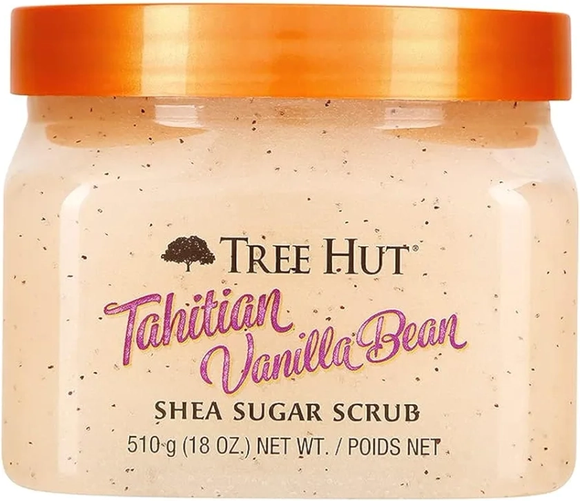 Tree Hut Tahitian Vanilla Bean Shea Sugar Scrub, 18oz, Ultra Hydrating and Exfoliating Scrub for Nourishing Essential Body Care