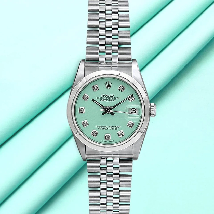 Rolex Datejust 31 ref. 68240 - Tiffany Zircons Dial - Jubilee... à vendre pour 4 690 € par un Trusted Seller sur Chrono24