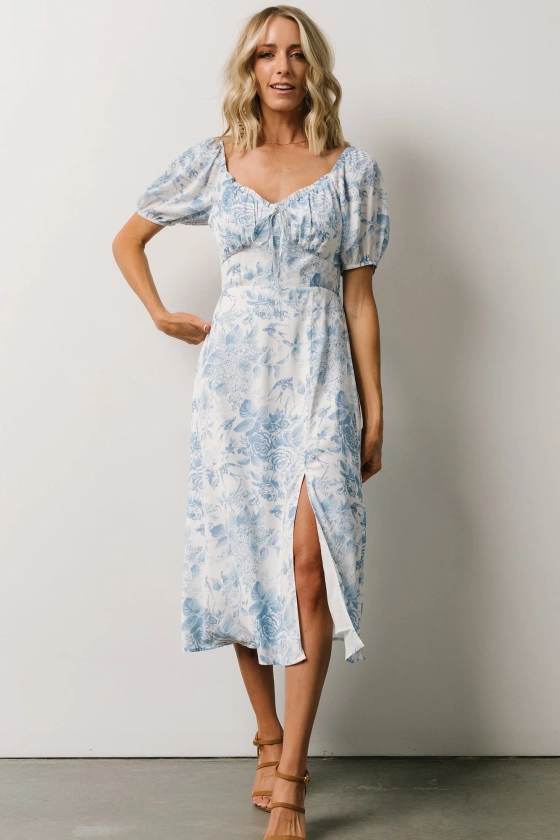 Cadence Midi Dress | Blue Floral