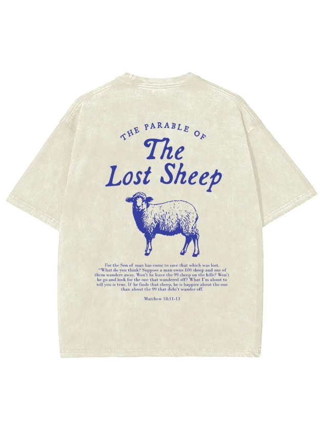 The Parable Of The Lost Sheep Unisex Washed T-Shirt
