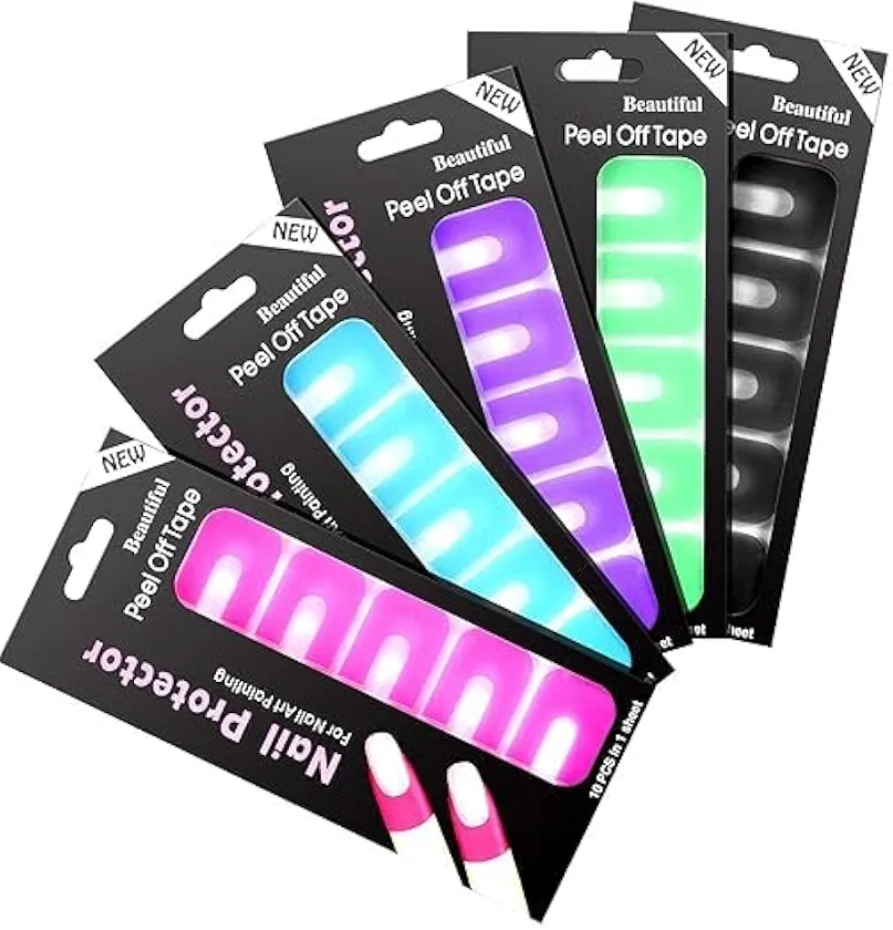 Krush Nail Art Plastic Peel Off Sticker U-Shape Tape Polish Guards Cuticle Protectors Disposable 1 Sheets : Amazon.in: Beauty