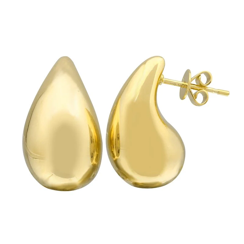 14k Chunky Teardrop Earrings