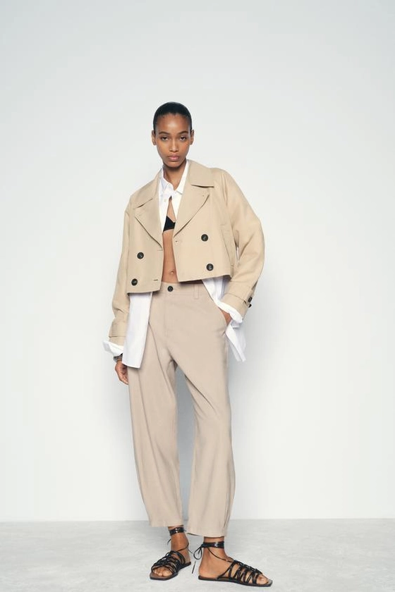 SHORT TRENCH-STYLE JACKET