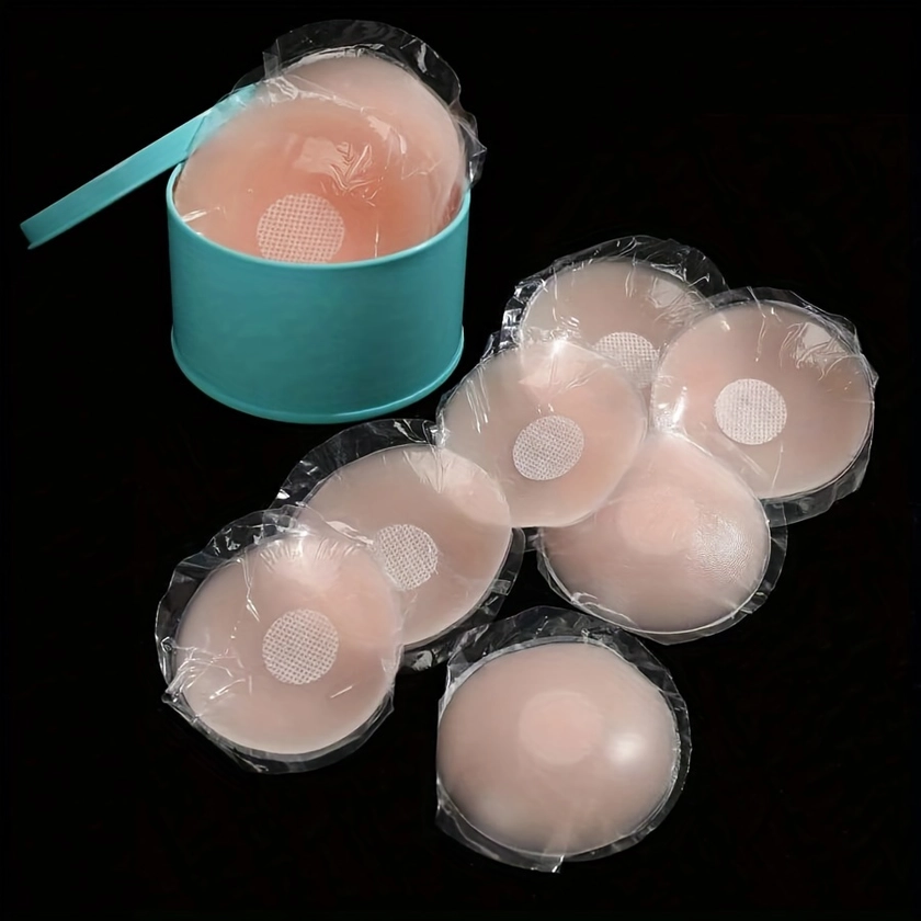 10PCS Reusable Nipple Covers, Strapless Invisible Self-adhesive Breast Pasties, Women's Lingerie & Underwear Accessories