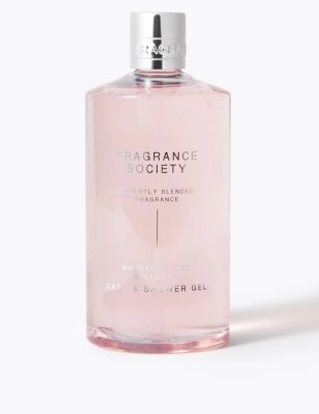 Rhubarb, Rose & Vanilla Shower Gel 500ml | Fragrance Society | M&S