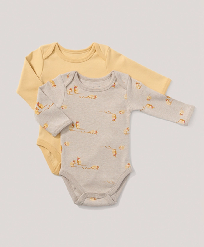 Baby Long Sleeve Bodysuit 2-pack made with Organic Cotton | Pact