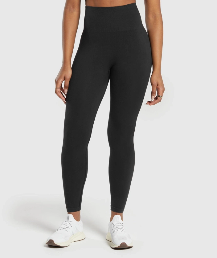 Gymshark Cotton Seamless Leggings - Black