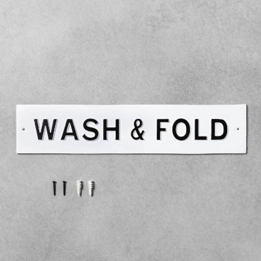 &#39;Wash &#38; Fold&#39; Wall Sign White/Black - Hearth &#38; Hand&#8482; with Magnolia
