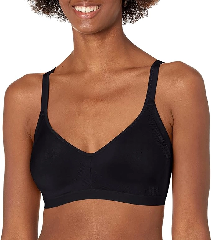 Warner's Women's Blissful Benefits Underarm-Smoothing with Seamless Stretch Wireless Lightly Lined Comfort Bra Rm3911w at Amazon Women’s Clothing store